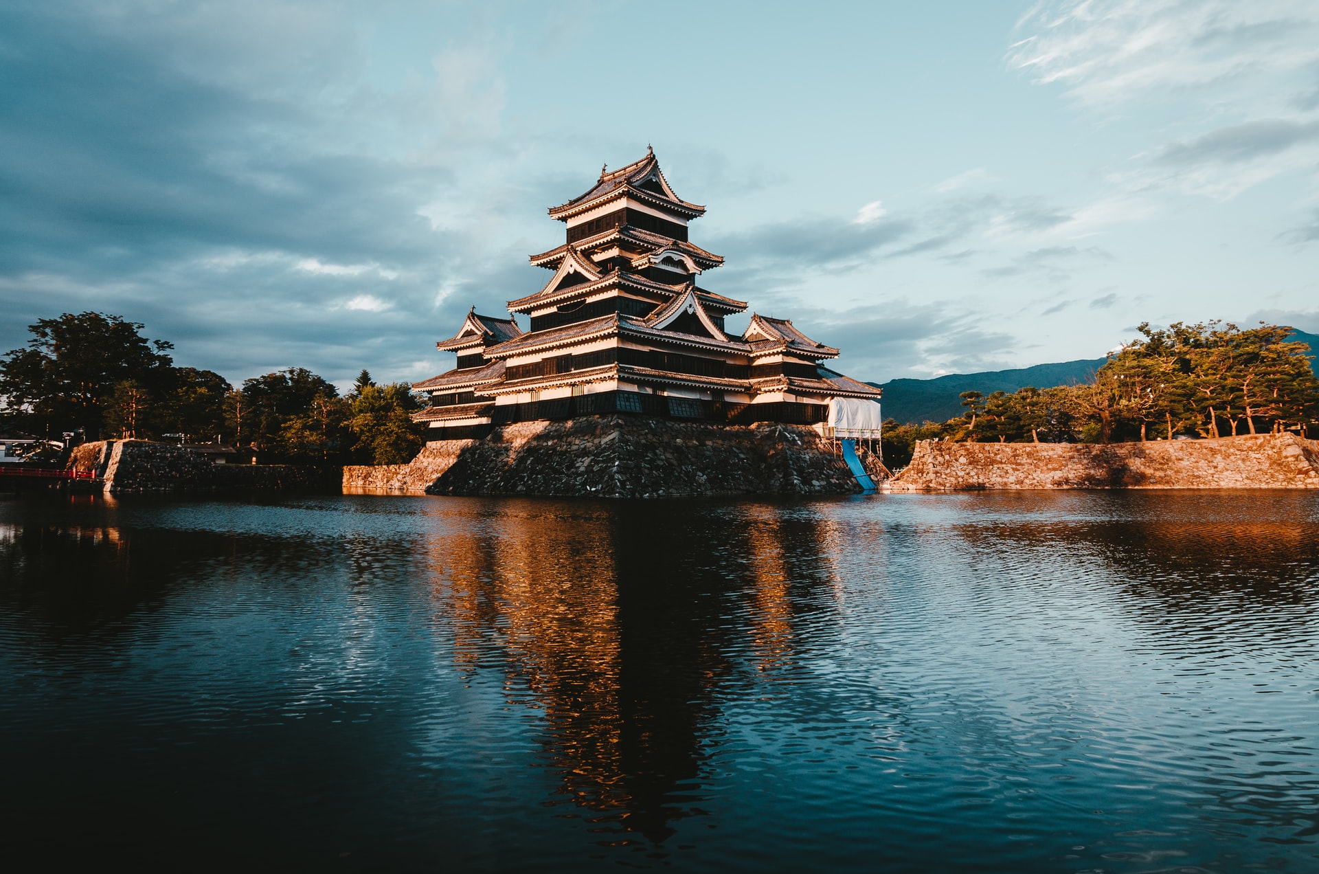 The moat in front of Matsumoto Castle