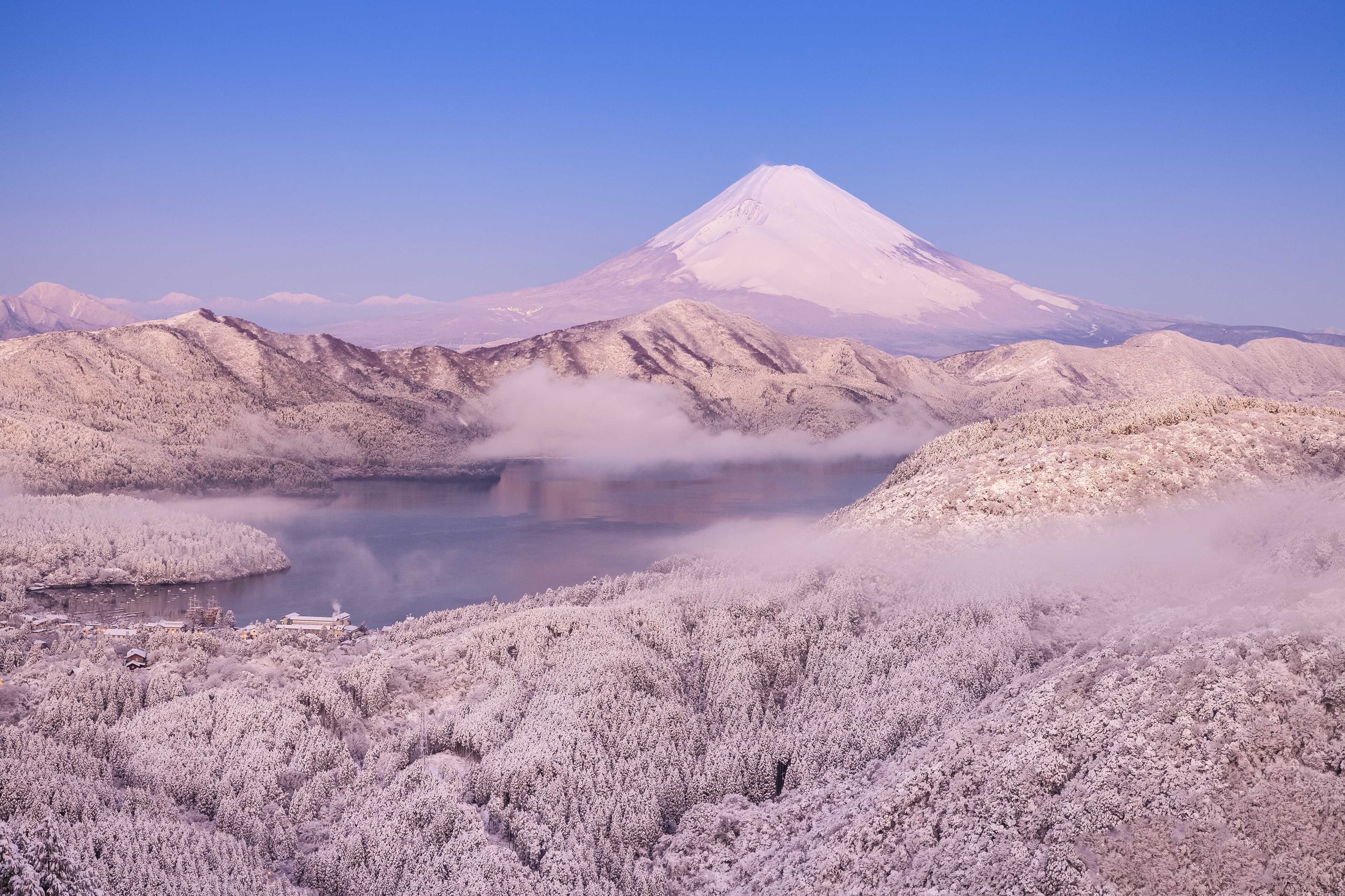 Mount Fuji in winter