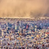 Sapporo avant une tempête de neige à Hokkaido