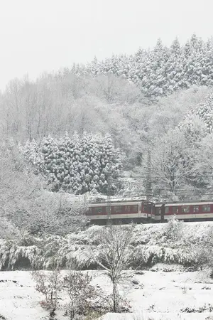 Train image under snow by John Doe