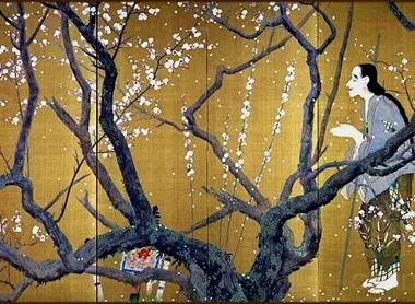 "Yoroboshi" (detail, 1915), famous painting by the Japanese artist Kanzan Shimomura.