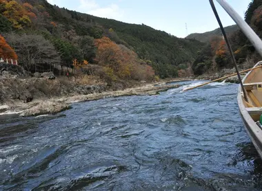 El paisaje maravilloso del río Hozu.