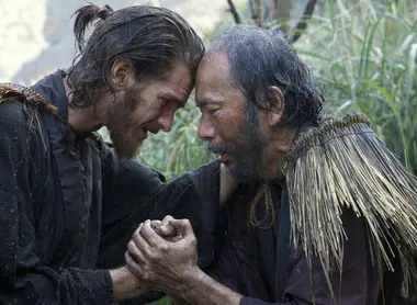 Andrew Garfield playing the role of Father Rodrigues and Shinya Tsukamoto,his loyal friend
