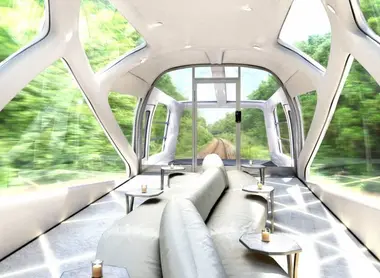 Interior of Luxury Train Shiki Shima