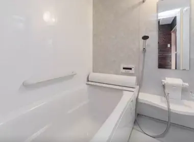 Japanese Style Bathroom, where we shower outside of the bathtub and then enter the bathtub once clean. 