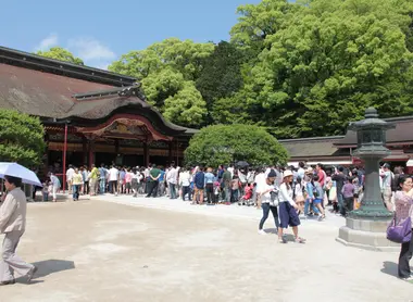 Foule au Dazaifu Tenmangû lors du Golden week